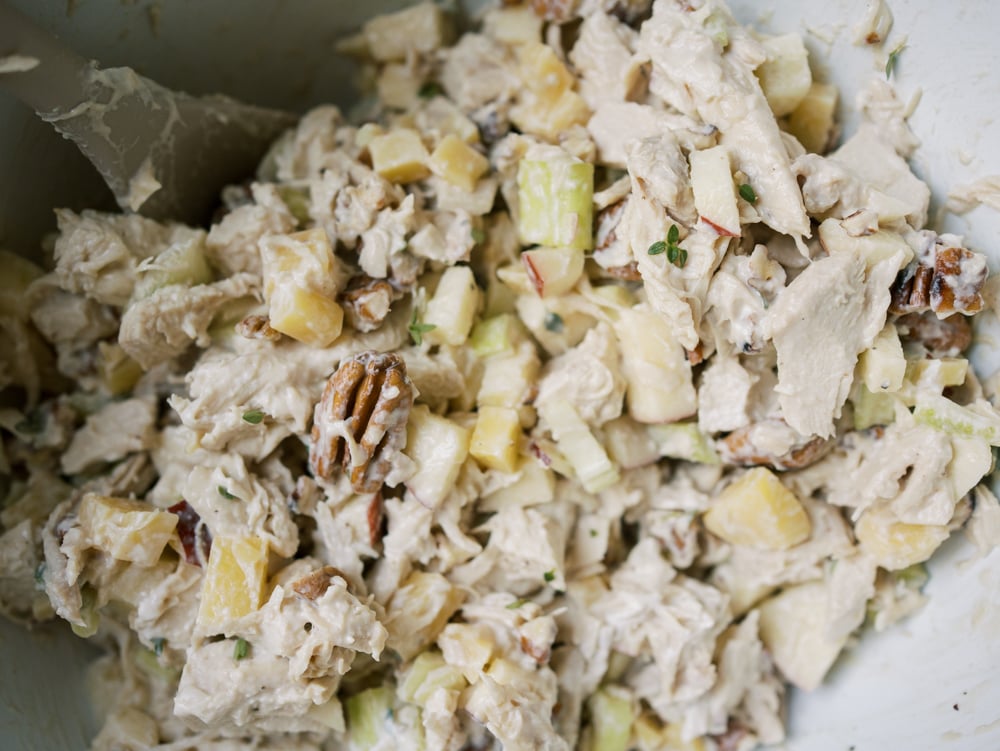 Autumn Chicken Salad with Apple, White Cheddar & Pecans