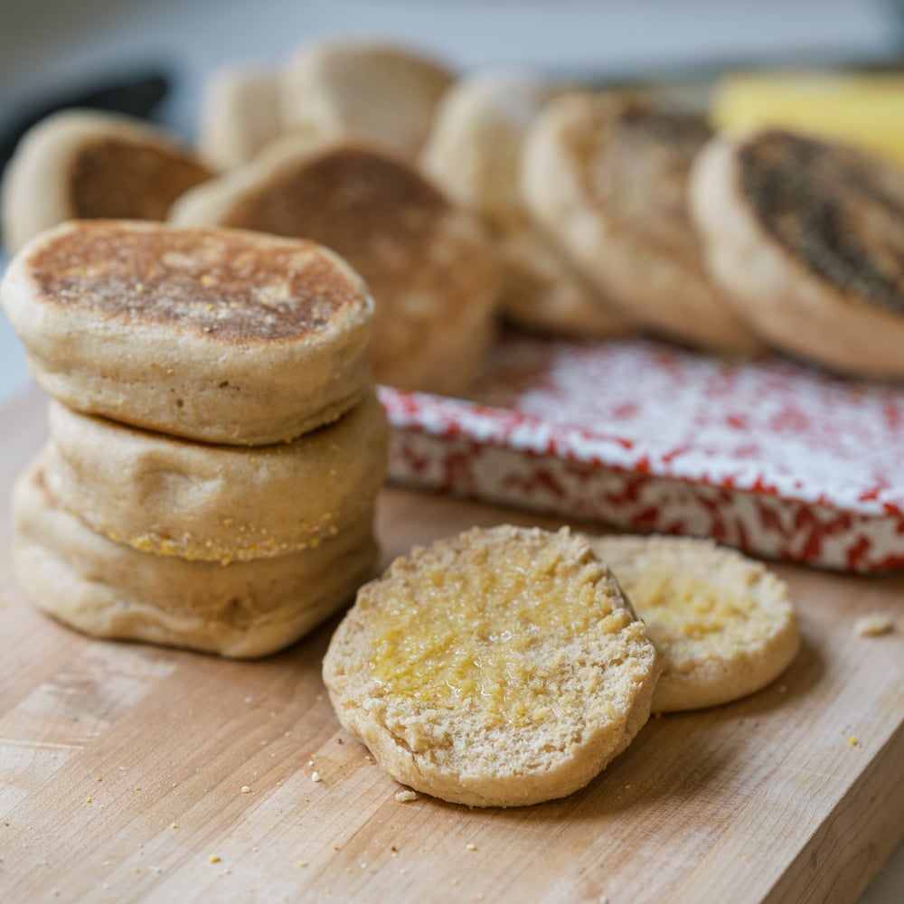 english muffins with fresh milled flour
