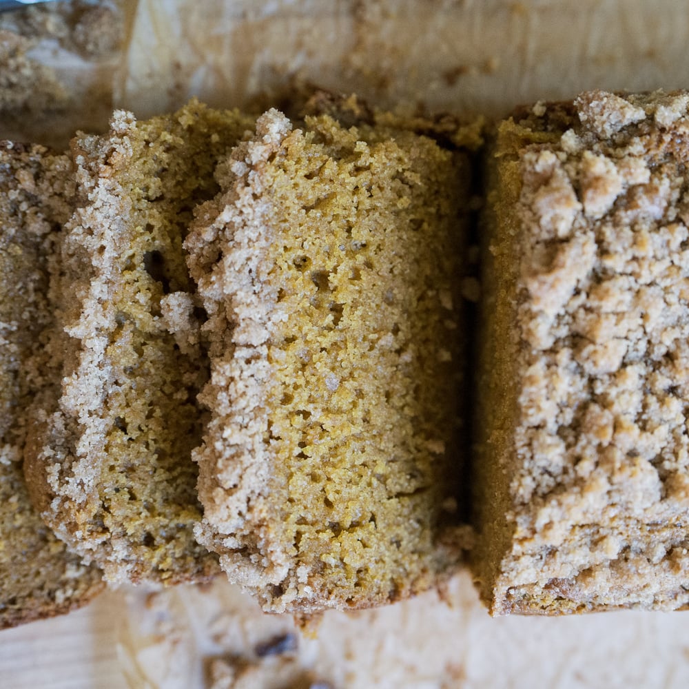 Pumpkin Loaf with Cream Cheese and Cinnamon Crumble