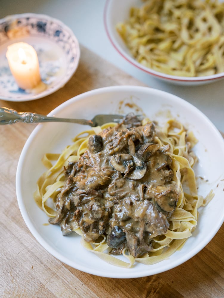 Slow Cooker Beef Stroganoff