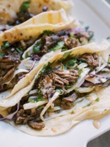 Korean BBQ Beef Tacos (Slow Cooker)